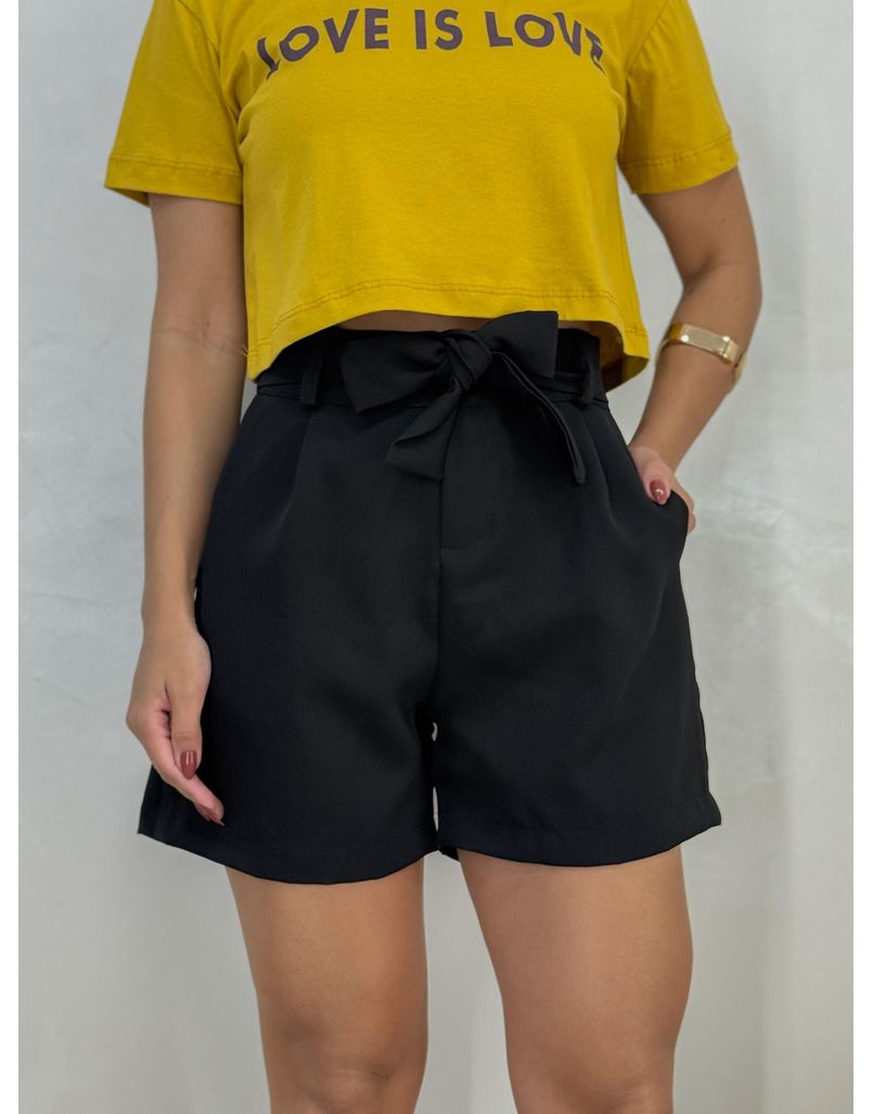 Short Alfaiataria Chloe Preto - Loja La Mina 