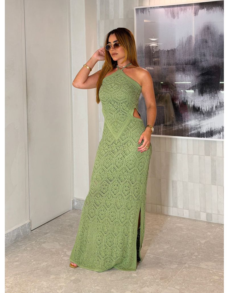 Vestido Tricot Demi Oliva
