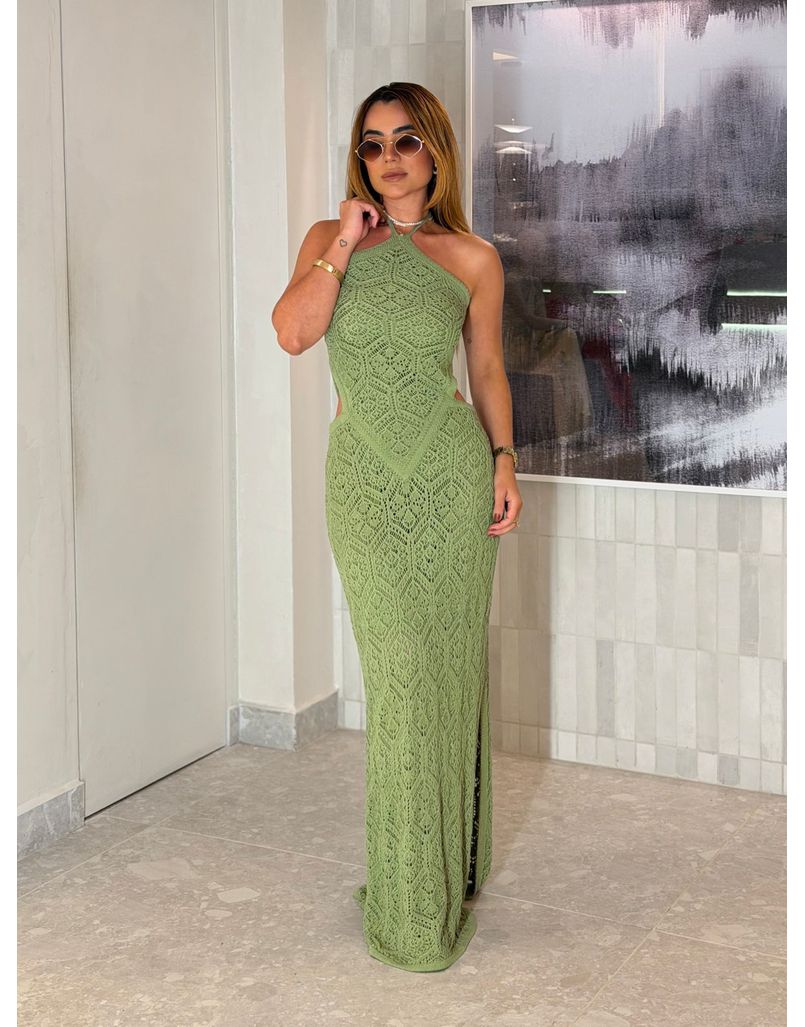 Vestido Tricot Demi Oliva