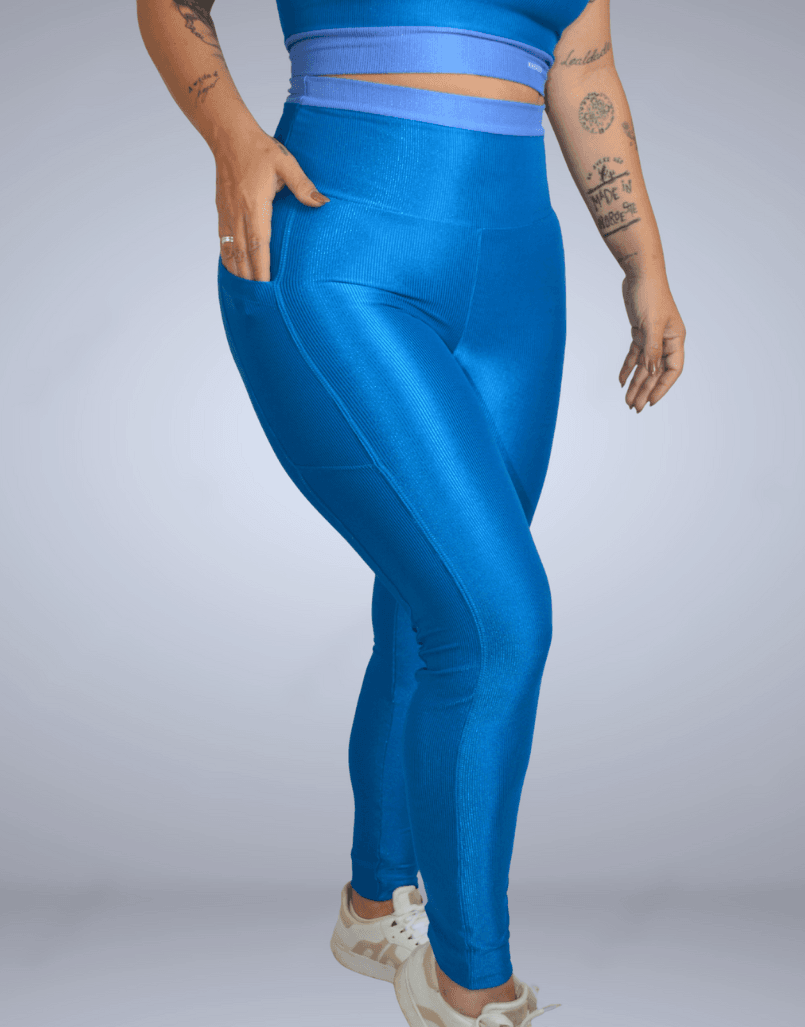 Calça Legging Line - Azul Petroleo - MAHARI