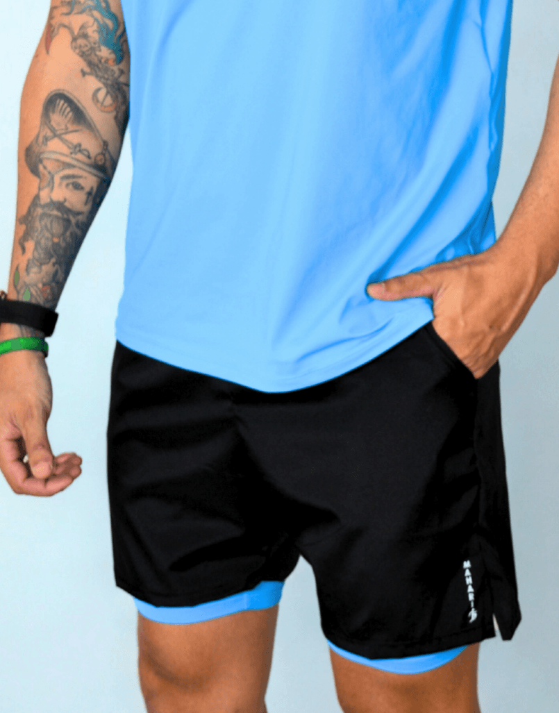Short Action Masculino - Preto / Az... - MAHARI