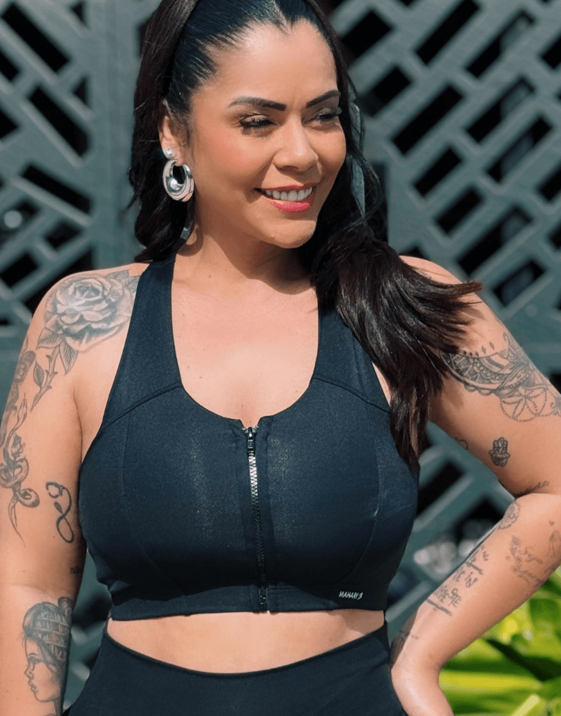 Top Luna Ziper - Preto - MAHARI