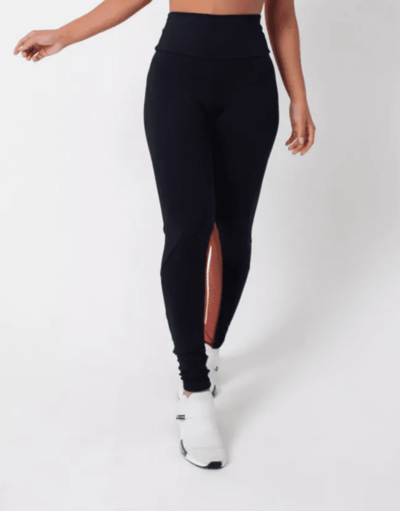 Calça Legging Com Tela Cold