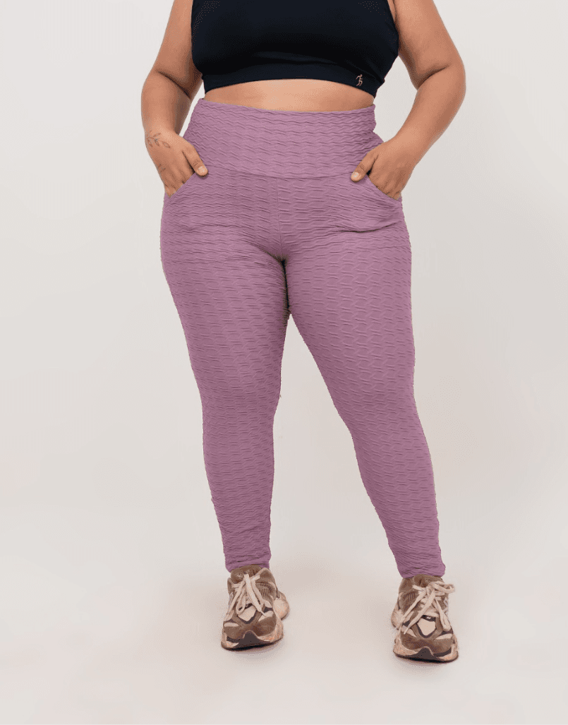 Calça Legging Rec/ Bol Plus Rosa - MAHARI