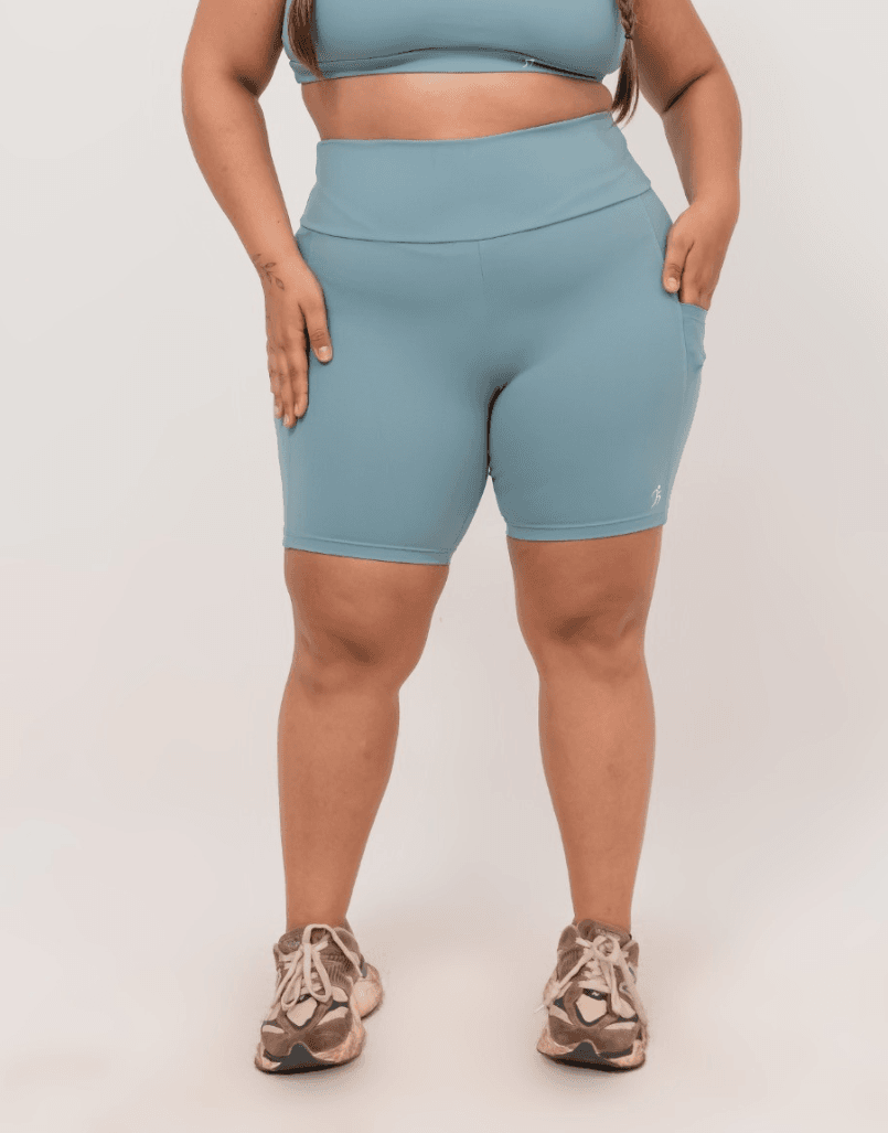 Bermuda Plus Size Cinza - MAHARI