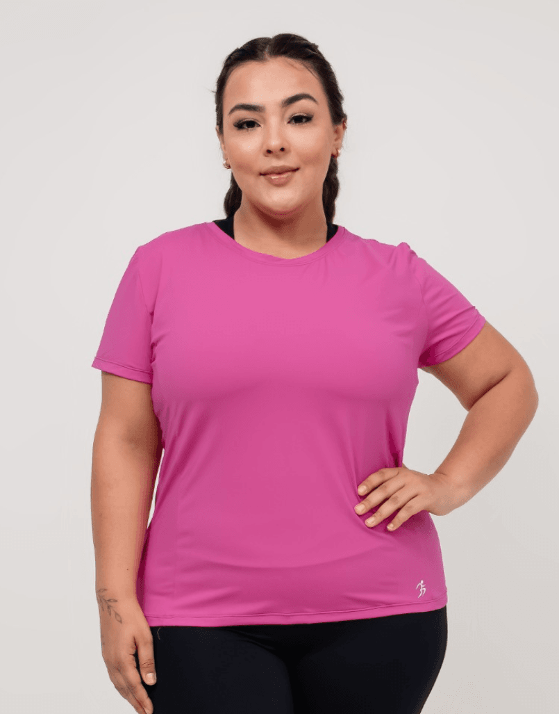 Camiseta Bast T.B. Plus SIze Rosa