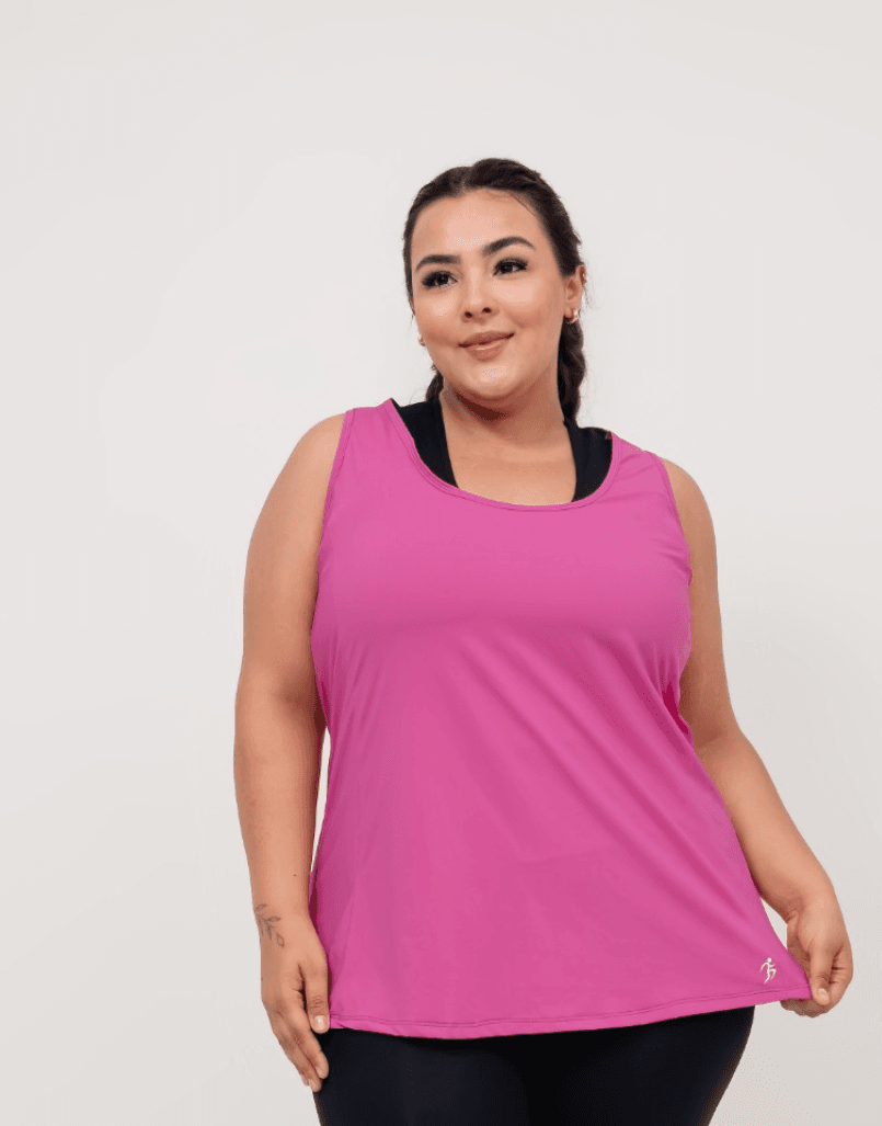 Regata Nadador Plus Size Rosa