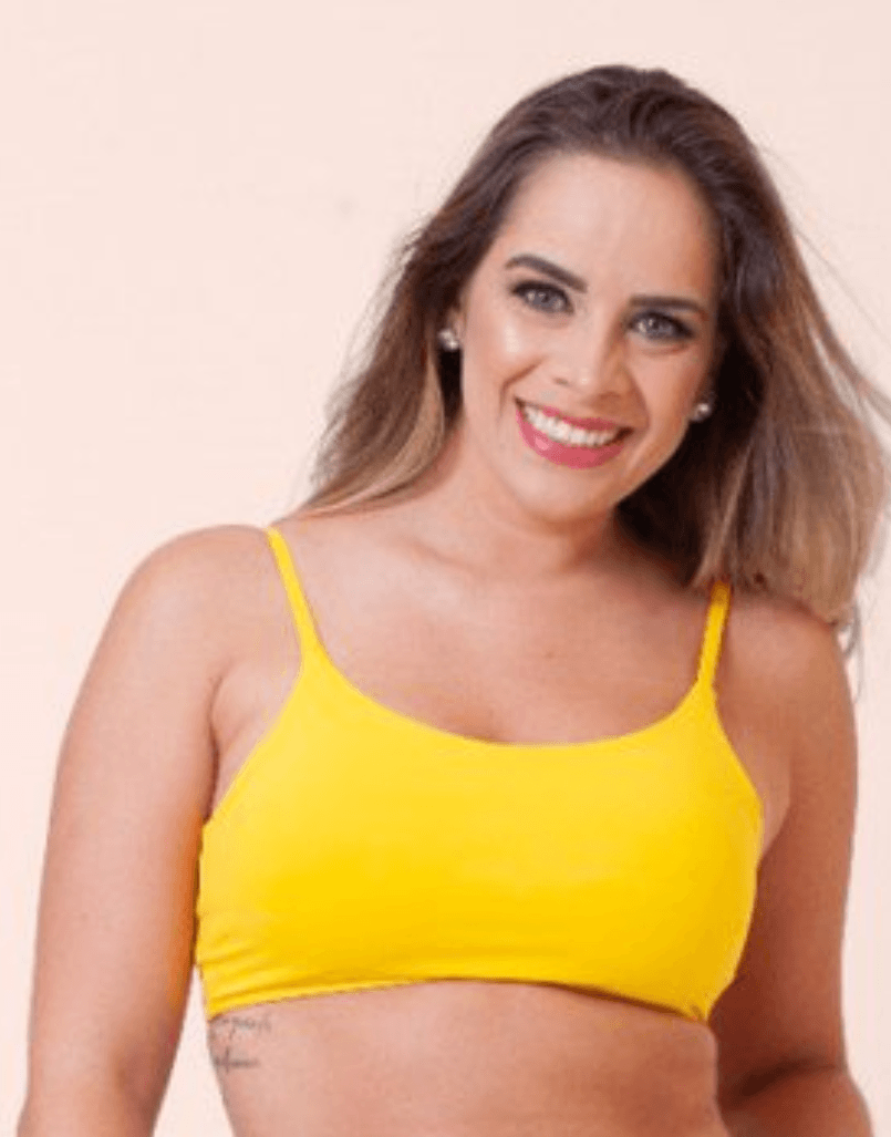 Top Fitness Confort Faixa Amarelo - MAHARI