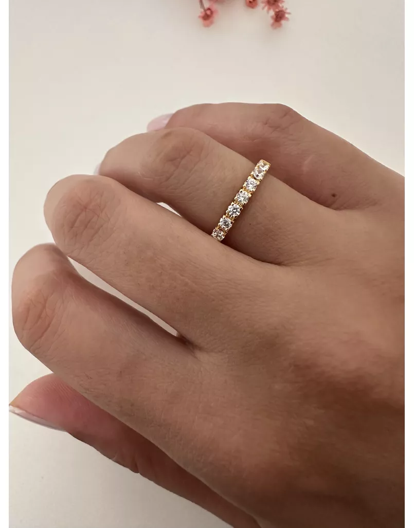 Meia Aliança Clássica Ouro 18k 