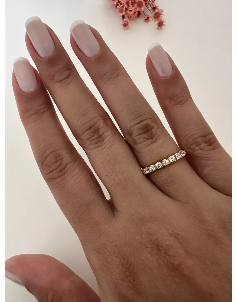 Meia Aliança Clássica Ouro 18k 