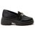 Mocassim Feminino Tratorado Preto Elo