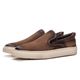 Tênis Iate Slip On Casual Masculino em Couro Tan 