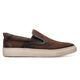 Tênis Iate Slip On Casual Masculino em Couro Tan 