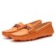 Mocassim Feminino Charlotte Em Couro Laranja Savelli 