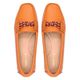 Mocassim Feminino Charlotte Em Couro Laranja Savelli 