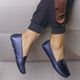 Mocassim Feminino Charlotte Em Couro Azul Savelli 