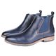 Bota Masculina Chelsea Vulcano em Couro Látego Azul Profundo Savelli