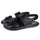 Sandália Masculina em Couro Floater Preto Savelli 