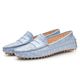 Mocassim Feminino Nice Em Couro Azul Savelli