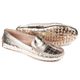 Mocassim Feminino Nice Em Couro Dourado Savelli