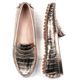 Mocassim Feminino Nice Em Couro Dourado Savelli