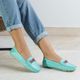 Mocassim Feminino Charlotte Em Couro Verde Savelli 