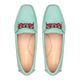 Mocassim Feminino Charlotte Em Couro Verde Savelli 