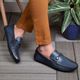 Mocassim Masculino Mallorca em Couro Elba Blue Savelli 