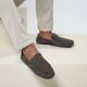 Mocassim Masculino Atlanta Em Couro Cinza Escuro Savelli