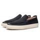 Tênis Slip On Masculino Florence em Couro Azul Marinho Savelli