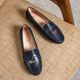 Mocassim Feminino Nice Em Couro Marinho Savelli