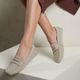 Mocassim Feminino Nice Em Couro Marfin Savelli