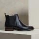 Bota Feminina Victoria Chelsea Em Couro Preto Savelli
