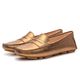 Mocassim Feminino Charlotte Em Couro Bronze Savelli 