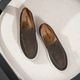 Tênis Slip On Masculino Florence em Couro Cinza Escuro Savelli