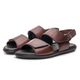 Sandália Masculina em Couro Floater Pinhão Savelli 