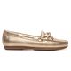 Mocassim Feminino Lille Em Couro Dourado Savelli 