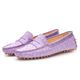 Mocassim Feminino Nice Em Couro Lavanda Savelli