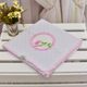 Manta Bebê Piquet Passarinho Moldura Rosa