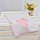 Manta Bebê Piquet Ursinha de Laço Rosa