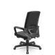 Cadeira Adrix Presidente Poliéster Giratória Relax com Braços Fixos