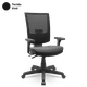 Cadeira Flash Presidente Vinil Tela Mesh Giratória - Braços Reguláveis e Sistema BackPlax