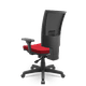 Cadeira Flash Presidente Poliéster Tela Mesh Giratória Relax, Braços Reguláveis