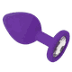 Plug Anal Em Silicone Cor: Roxo ; G