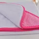 Toalha Bebê Quadrada Com Forro e Capuz Xadrez Pink