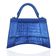 Bolsa Alice Couro Azul Royal Metalizado
