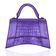 Bolsa Alice Couro Violeta Metalizado