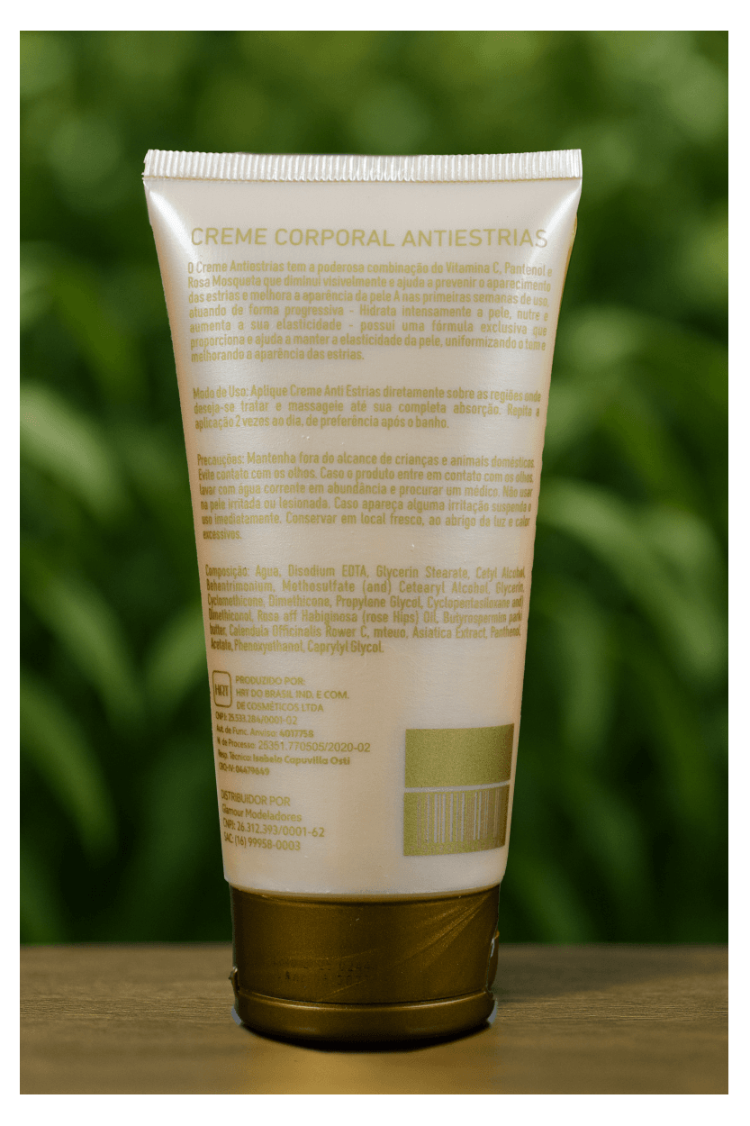 Antiestrias Glamour - Pantenol- Rosa mosqueta e Vitamina E
