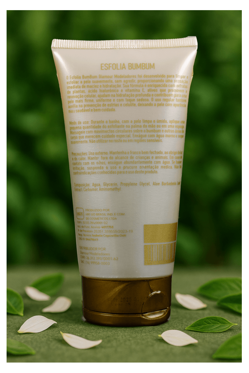 Esfolia Bumbum Glamour Modeladores - Extrato de Plantas - Acido hialuronico e Vitamina E