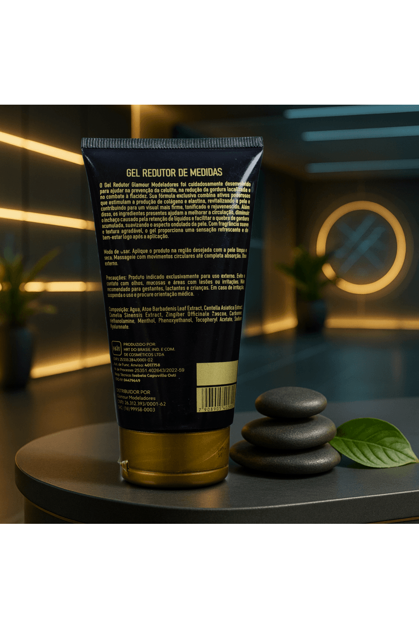 Gel Redutor de Medidas Glamour - Centella asiatica - Acido Hialuronico e Vitamina E